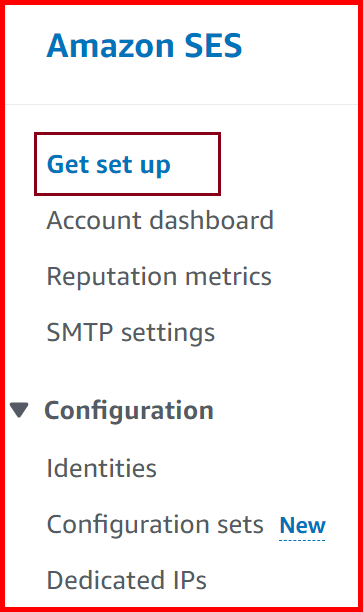 Picture showing the Get set up link